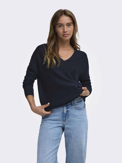 Jacqueline De Yong New Behave V, maglia da donna blu