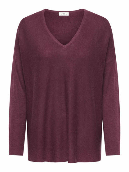 Jaqueline De Yong New Behave V, maglia da donna bordeaux