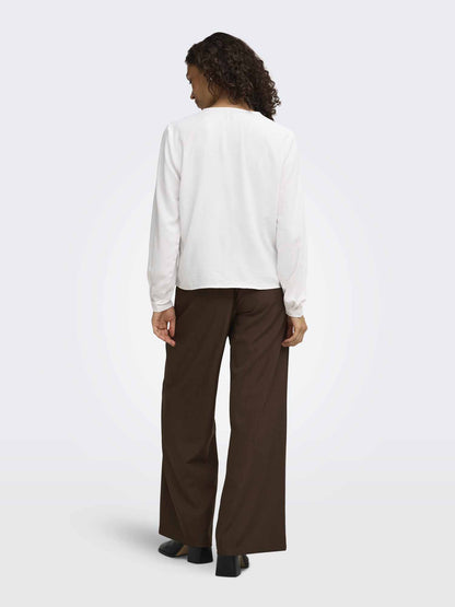 Jaqueline de Yong Jdy Aya, top / blusa da donna panna