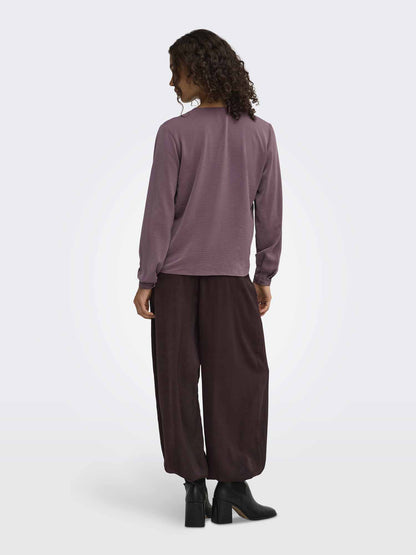 Jacqueline De Yong Aya, blusa da donna bordeaux