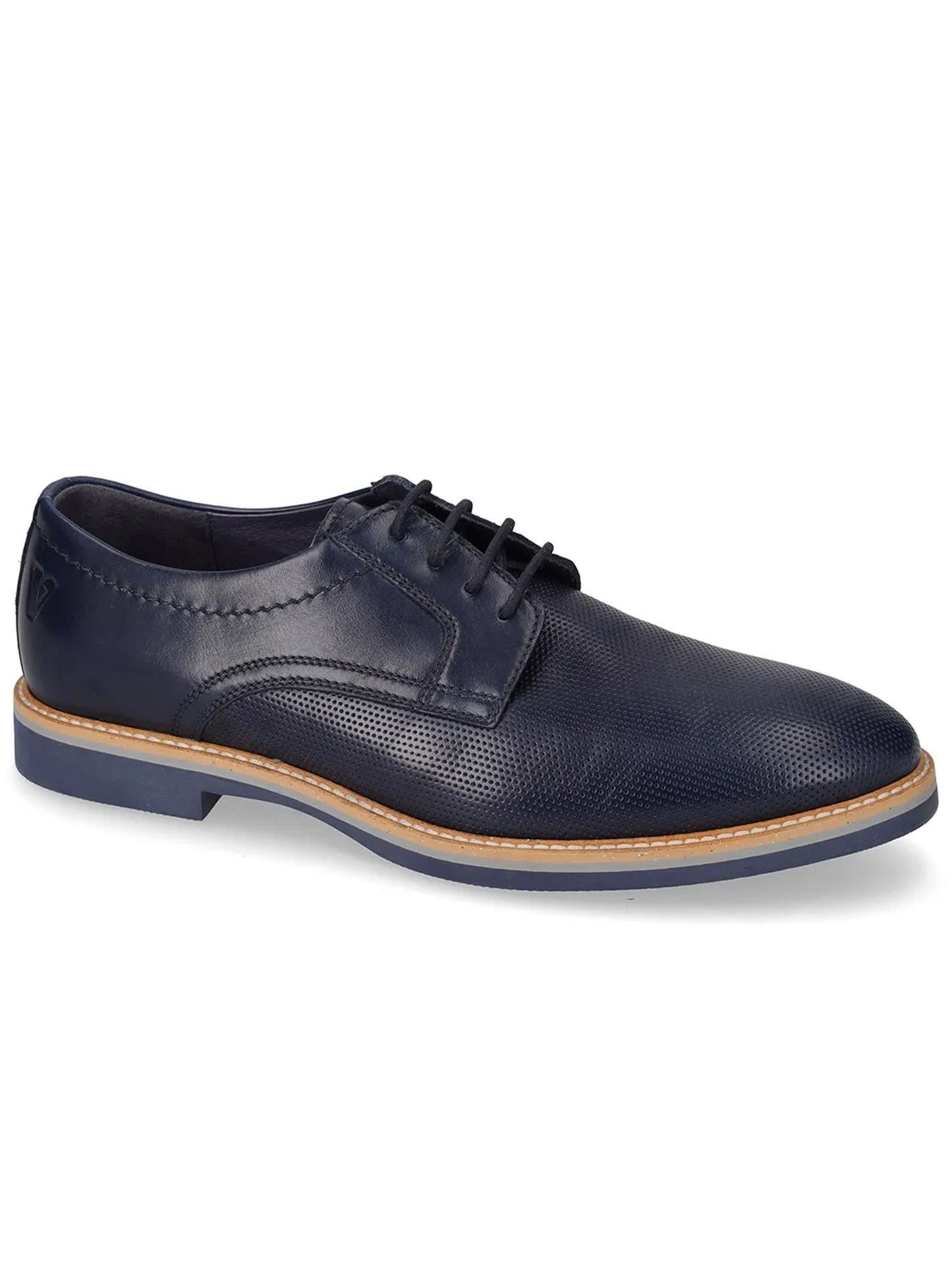 Scarpa derby Valleverde elegante da uomo in vitello blu