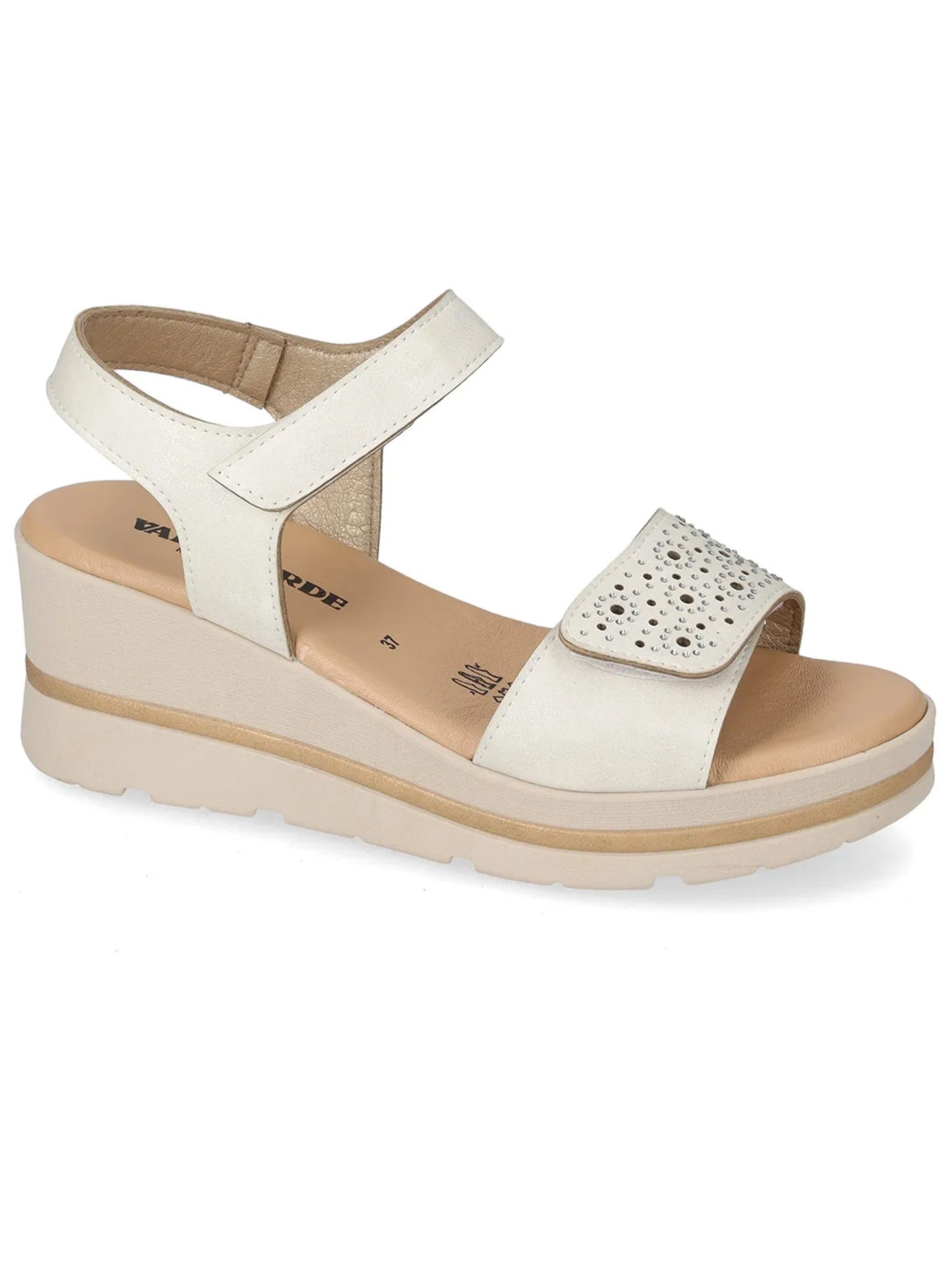 Sandali donna Valleverde con zeppa bianca per la primavera-estate