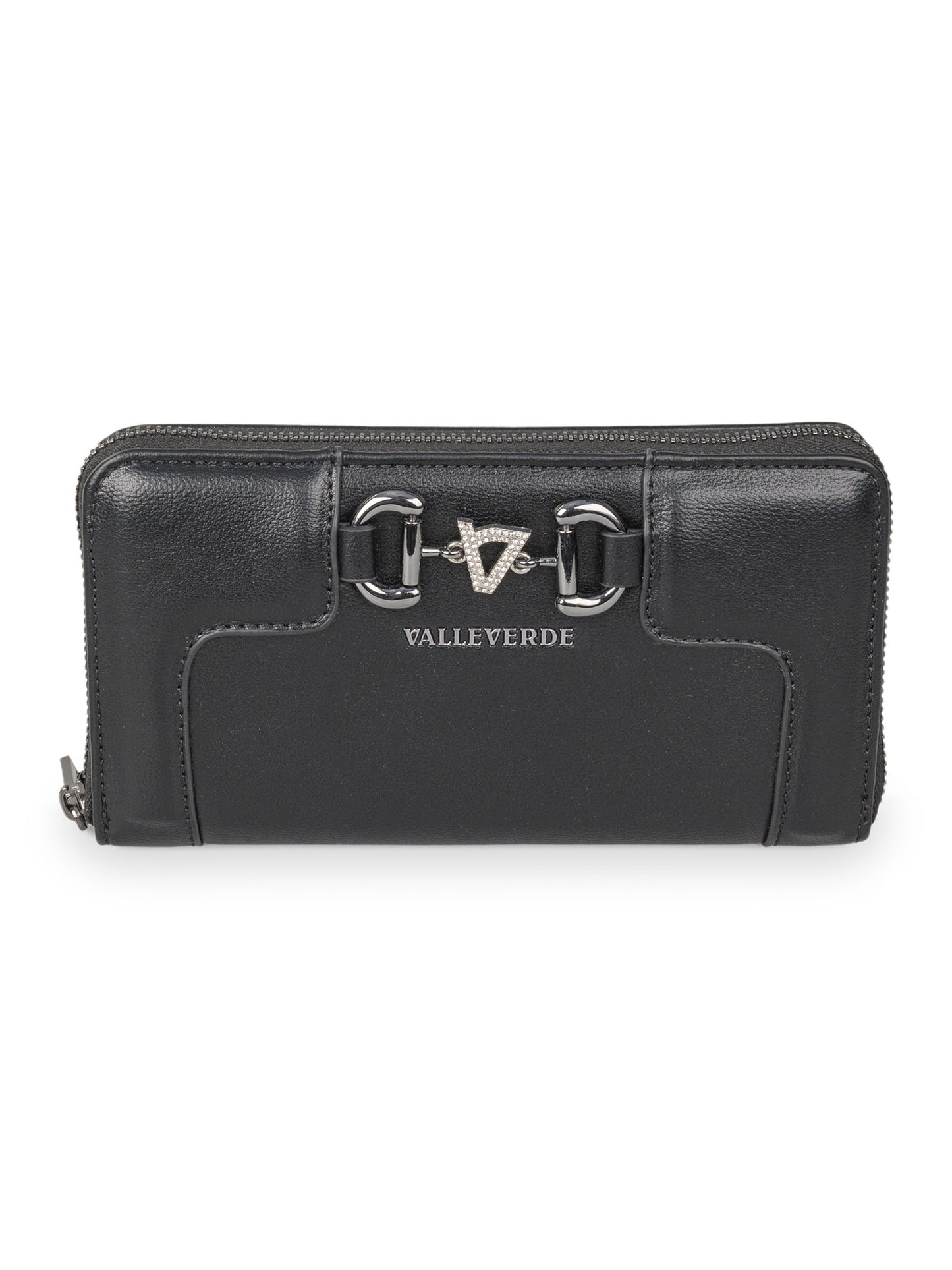 PORTAFOGLI CON ZIP VALLEVERDE DONNA NERO