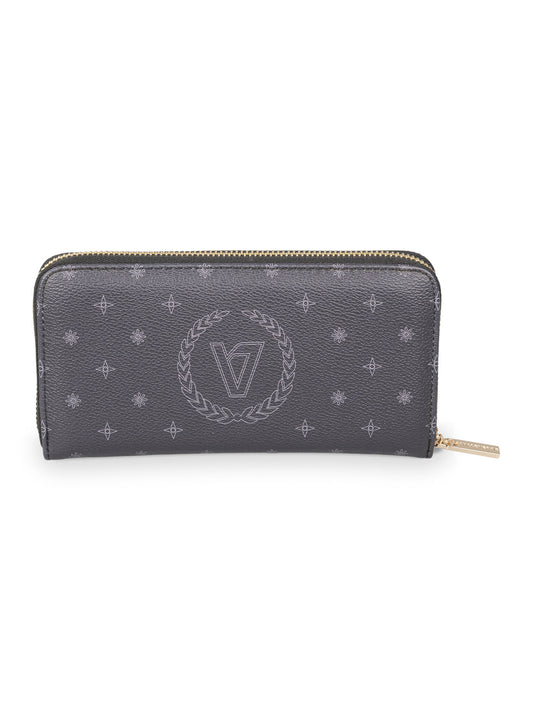 PORTAFOGLI  MONOGRAMMA CON ZIP VALLEVERDE DONNA NERO