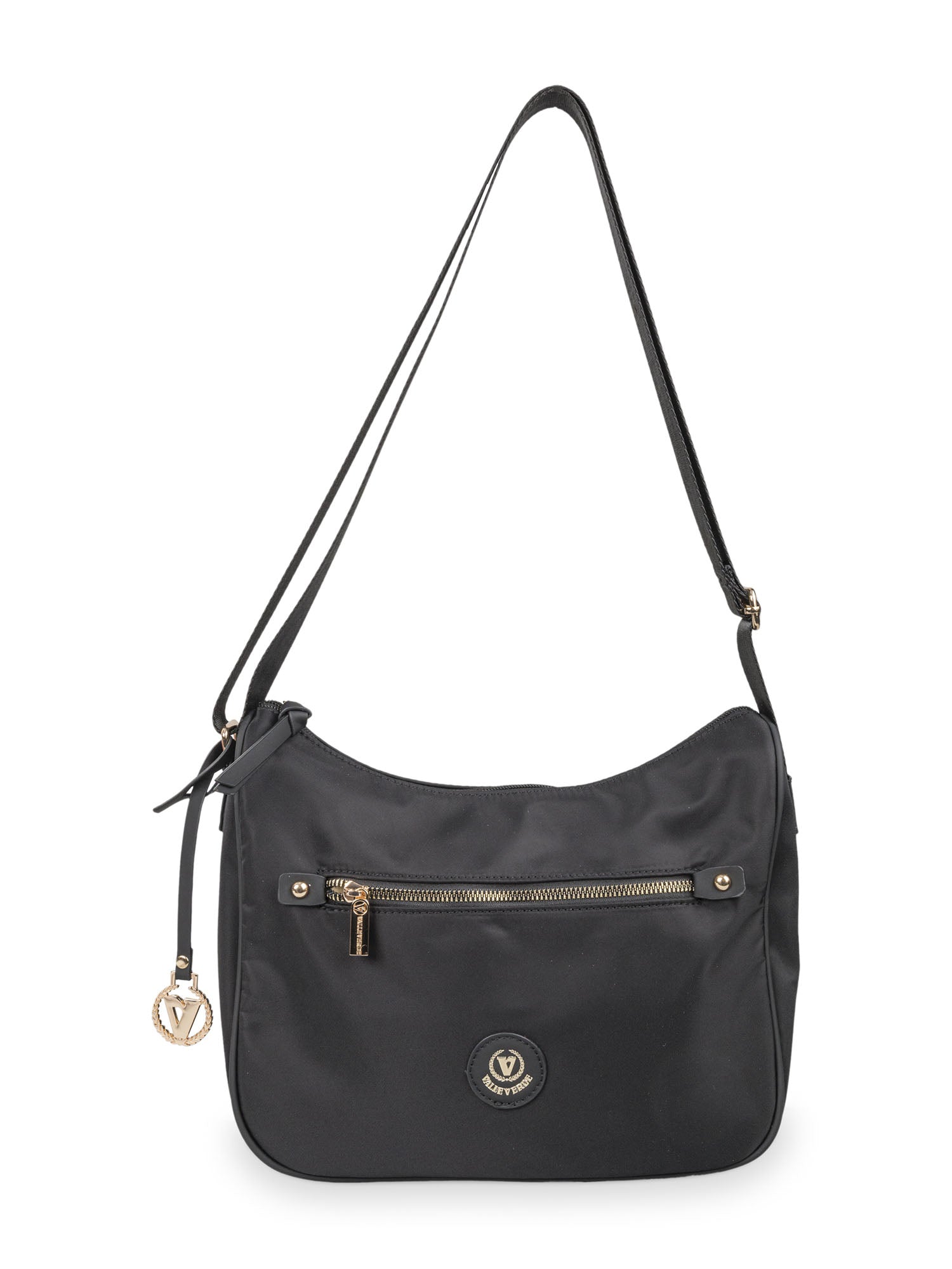 Borsa donna Valleverde nera elegante in pelle made Italy