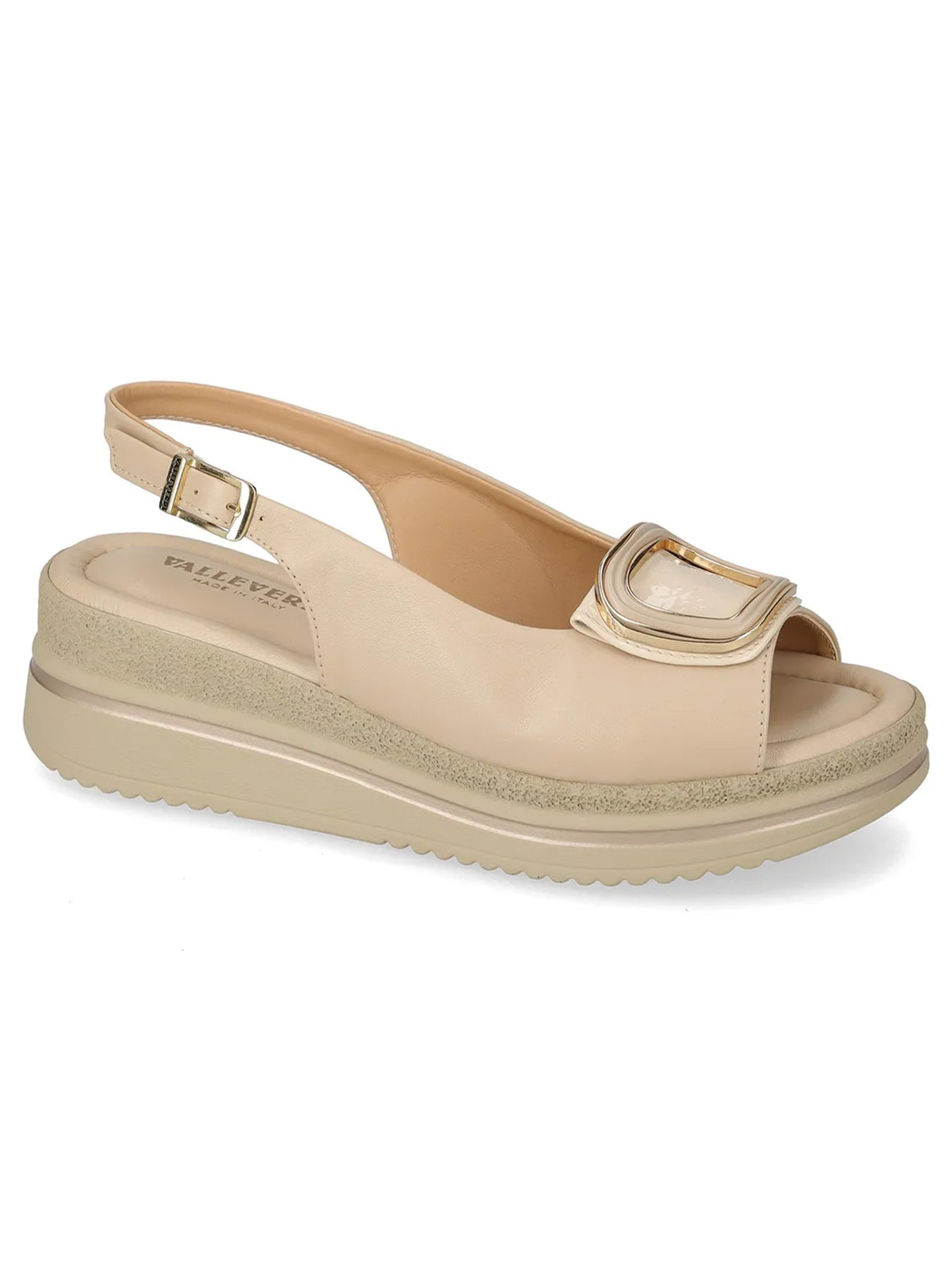 Sandalo Valleverde beige donna comodo e versatile per la primavera estate