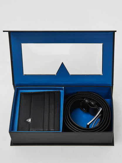 BOX PORTACARTE + CINTURA GAUDI' DA UOMO NERO