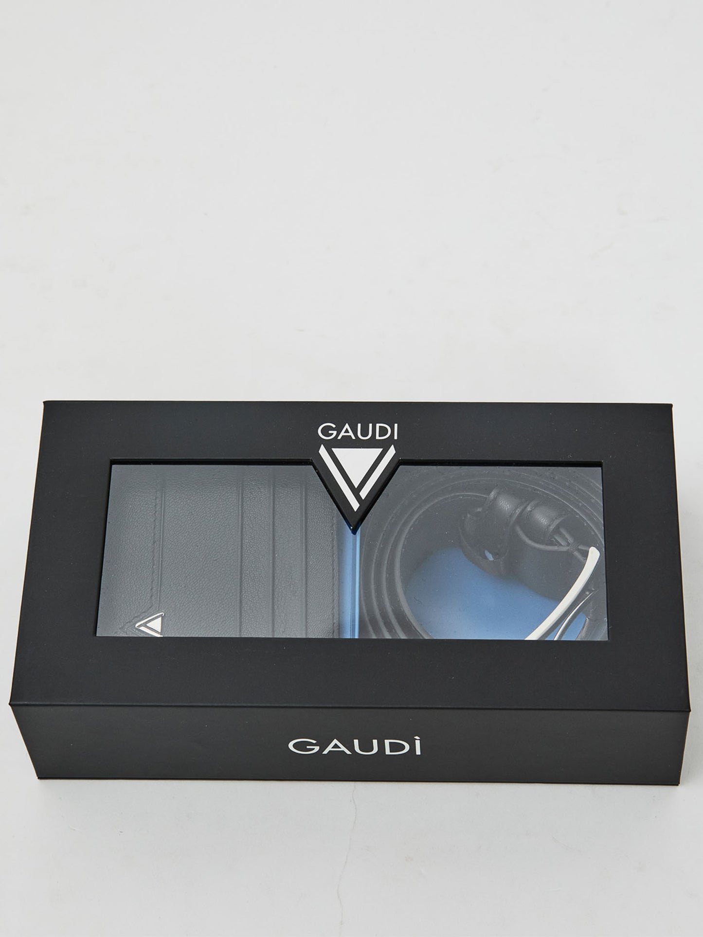 BOX PORTACARTE + CINTURA GAUDI' DA UOMO NERO