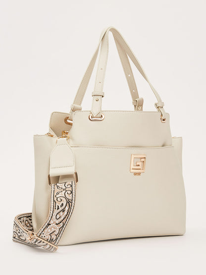 Gaudì Ginnie, borsa a mano donna color crema raffinata