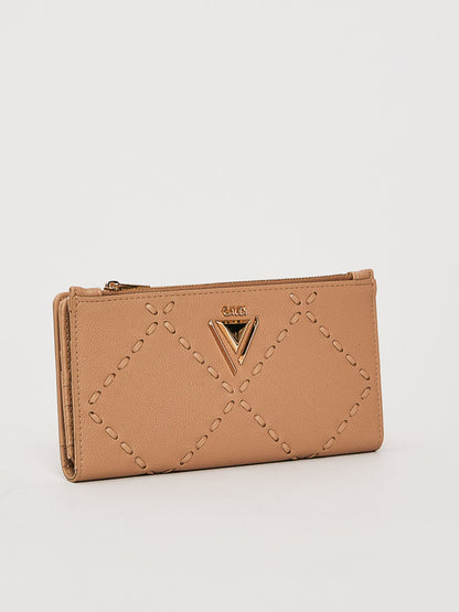 Gaudì Bea Interlace, elegante portafoglio in ecopelle beige da donna