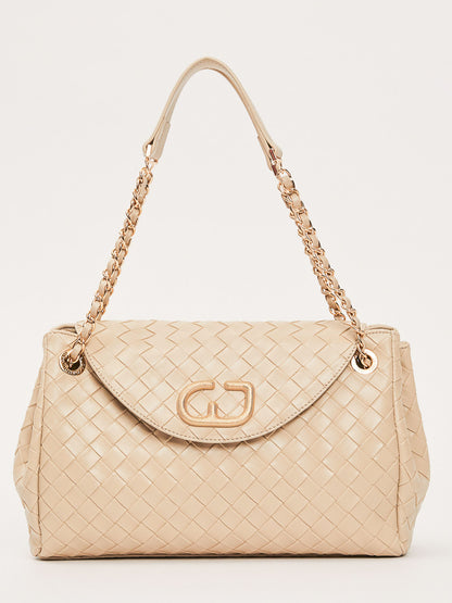 Gaudì Gaia, shopping bag donna color crema
