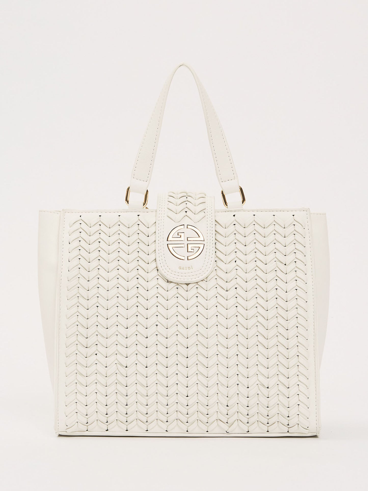 Gaudi' Glenda shopping bag bianca da donna elegante