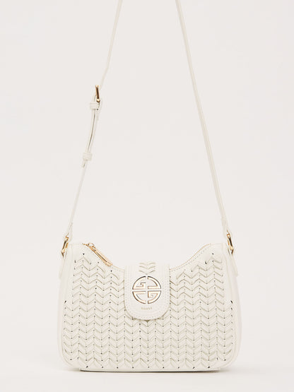 Gaudi' Glenda, borsa a tracolla da donna bianca elegante