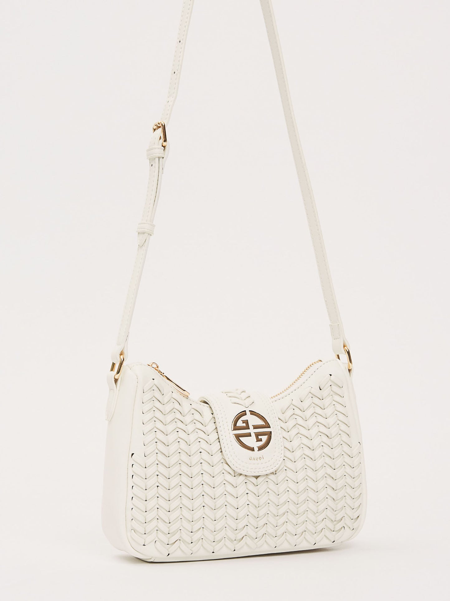 Gaudi' Glenda, borsa a tracolla da donna bianca elegante