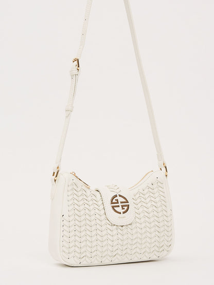 Gaudi' Glenda, borsa a tracolla da donna bianca elegante