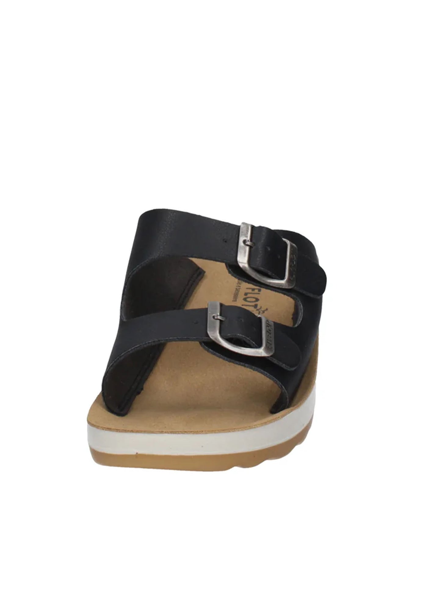 Fly Flot 42 G64 2C, sandalo donna nero comodo e traspirante