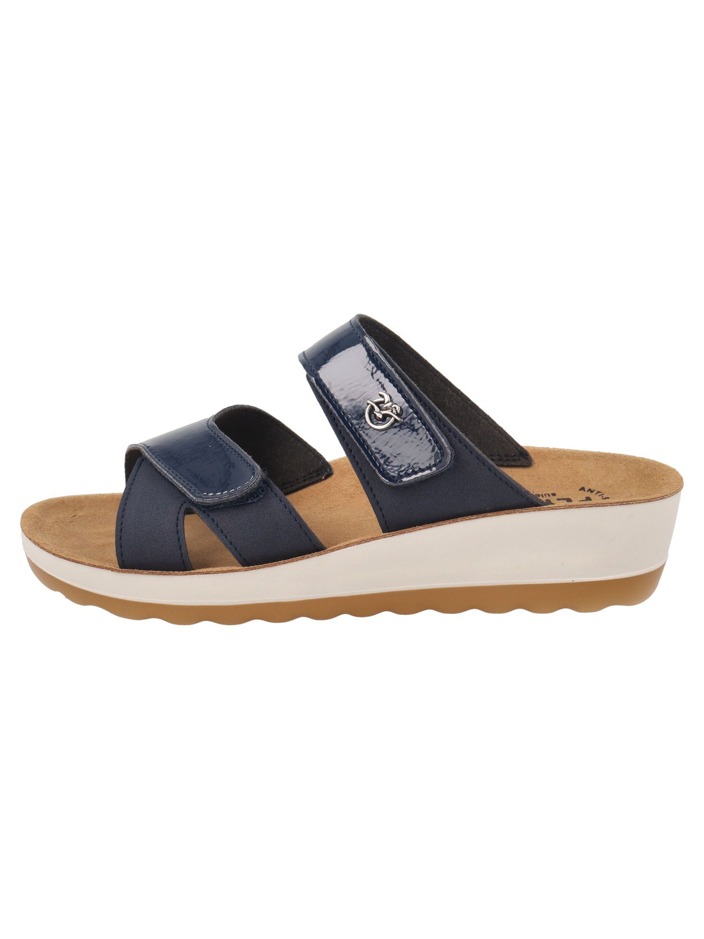 Sandalo Fly Flot donna blu con doppio strappo regolabile