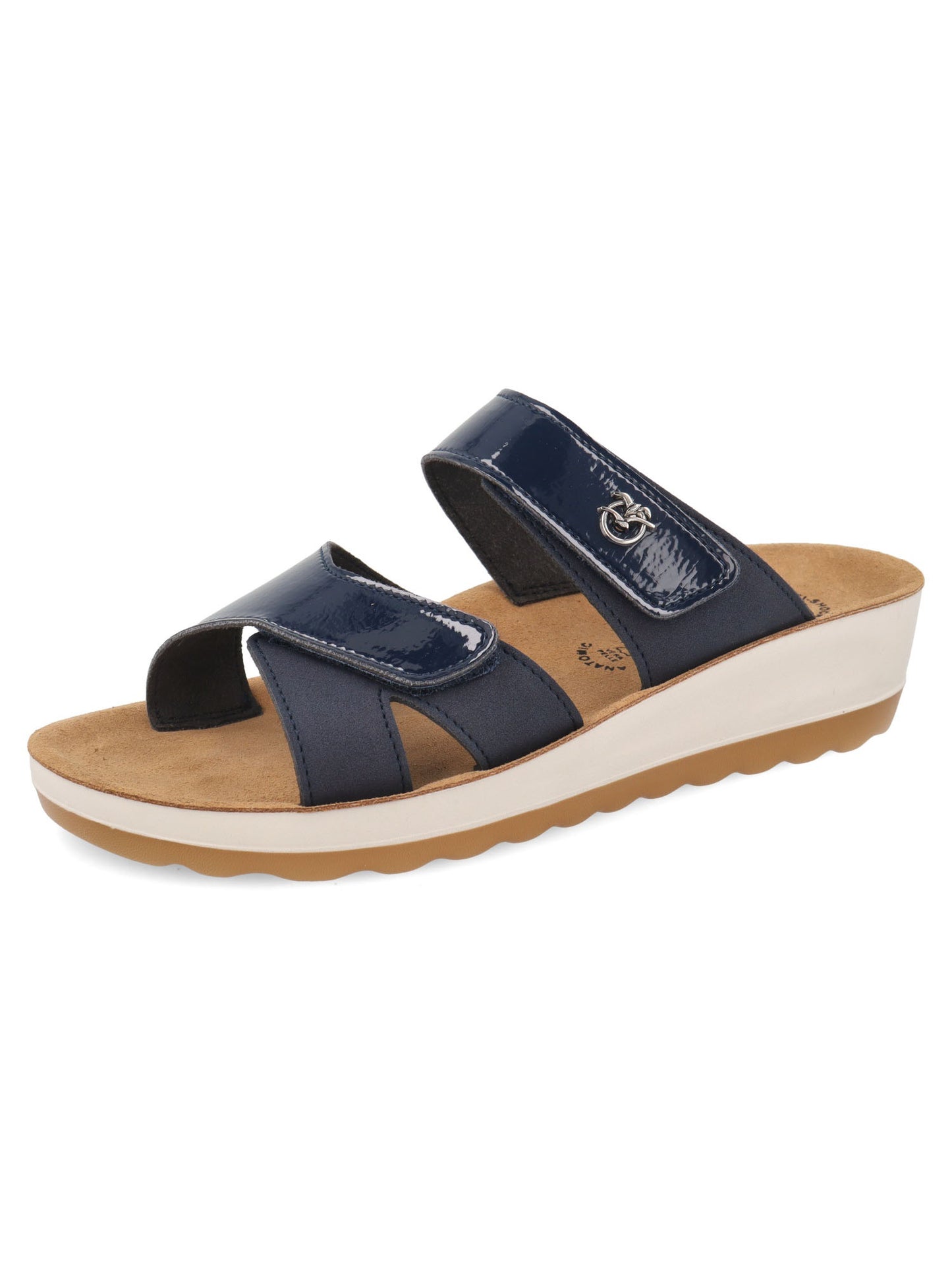 Sandalo Fly Flot donna blu con doppio strappo regolabile