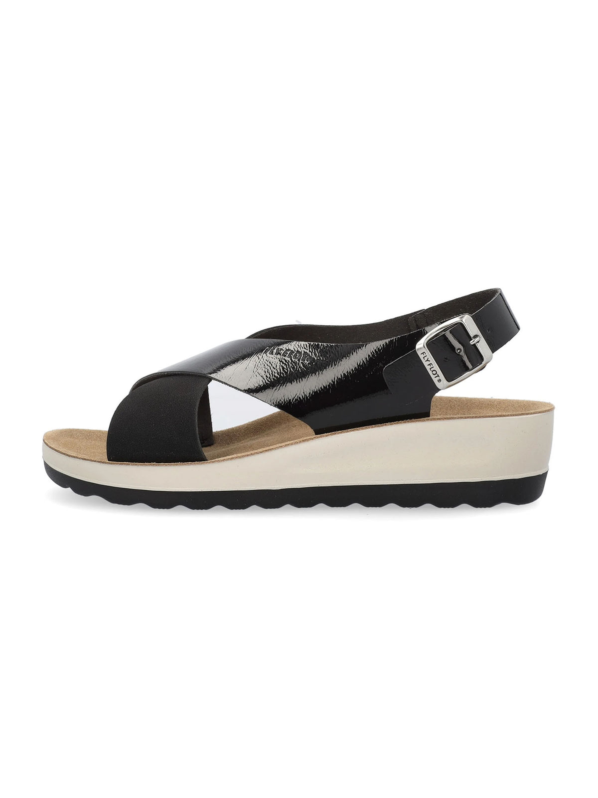 Fly flot sandalo basso da donna nero