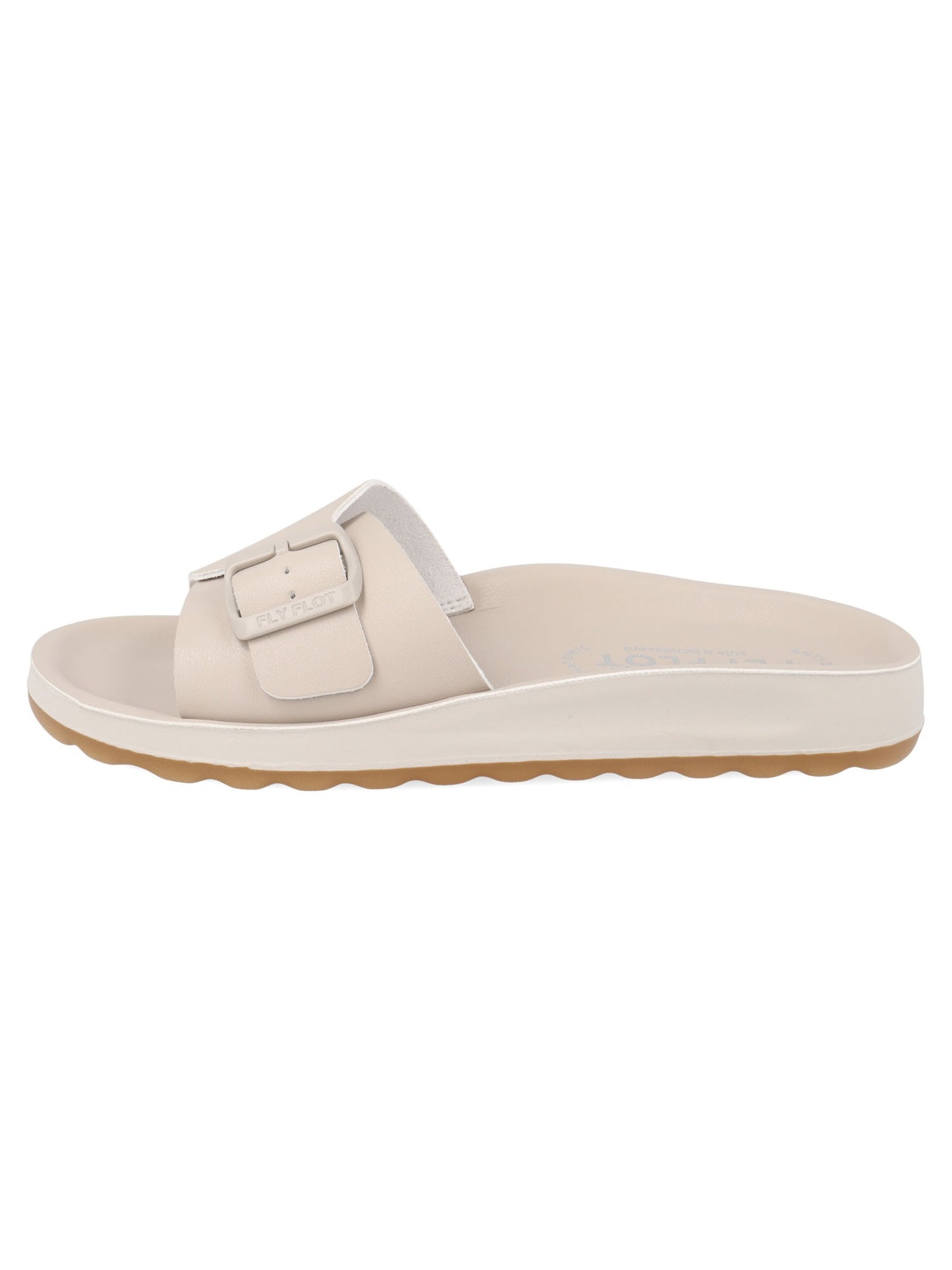 Sandalo Fly Flot da donna beige con fibbia regolabile per uso quotidiano