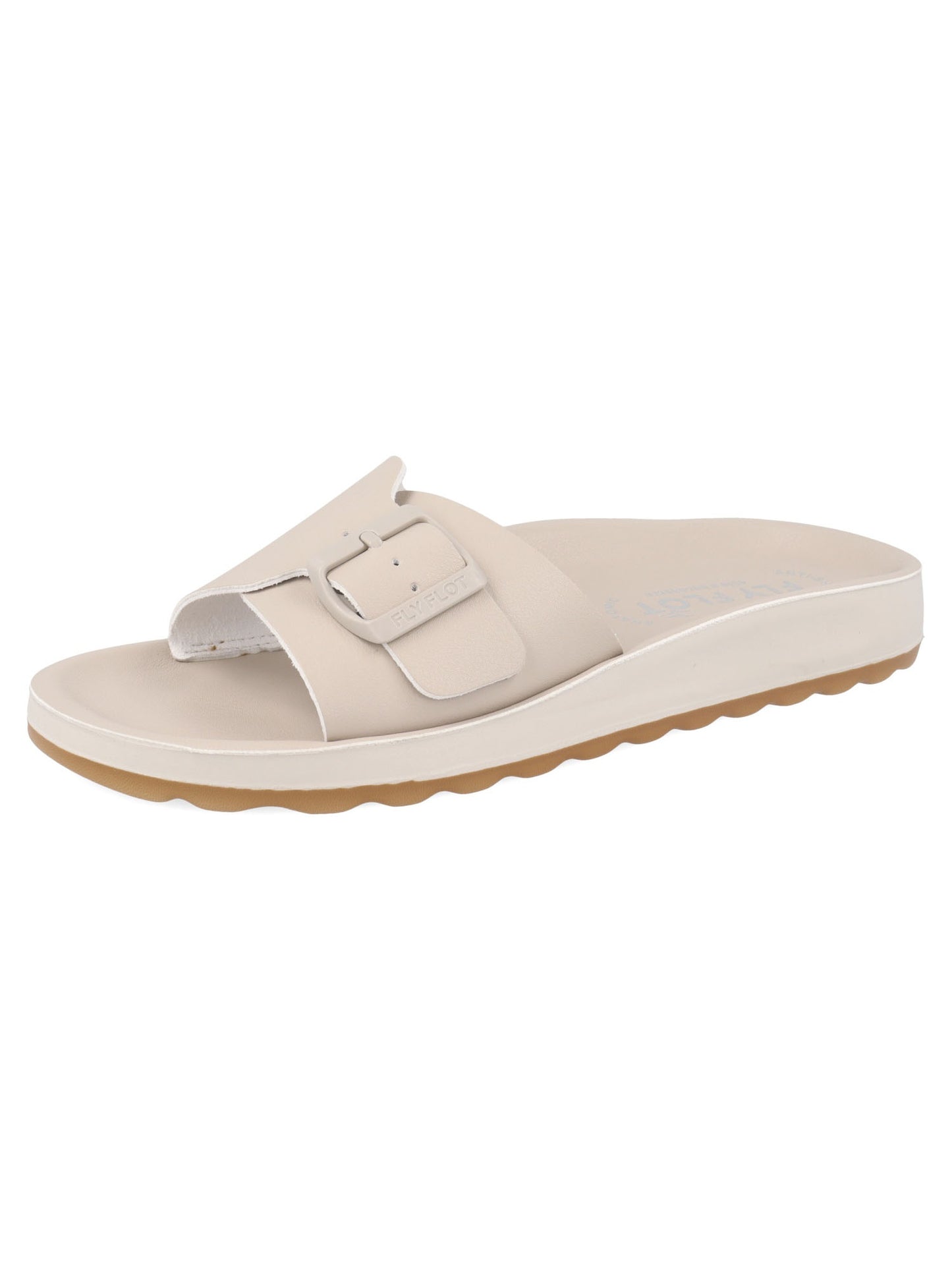 Sandalo Fly Flot da donna beige con fibbia regolabile per uso quotidiano