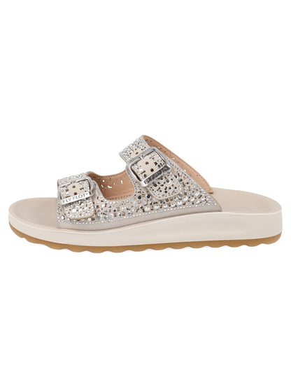 Sandalo Fly Flot donna in tessuto grigio, comfort e stile estivo
