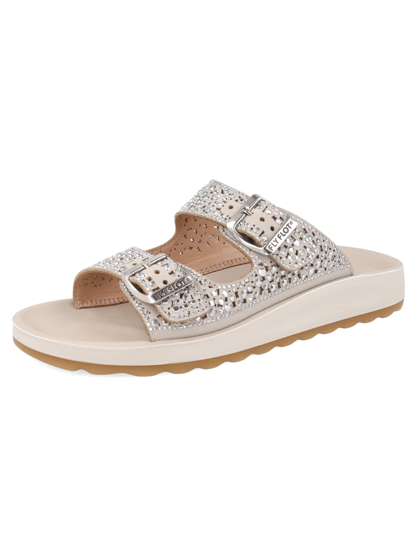 Sandalo Fly Flot donna in tessuto grigio, comfort e stile estivo