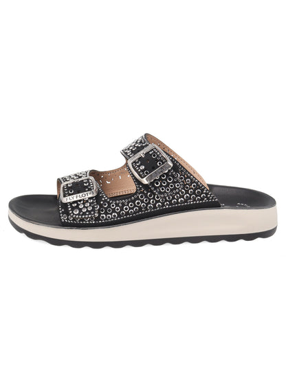 Sandali Fly Flot donna in nero per il massimo comfort estivo
