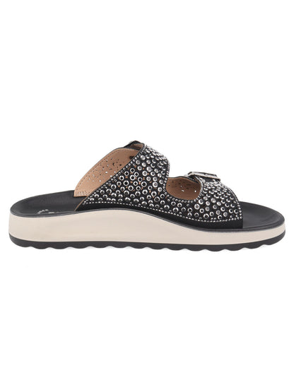 Sandali Fly Flot donna in nero per il massimo comfort estivo