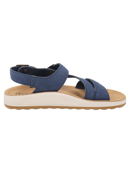 Sandali Fly Flot donna in materiale sintetico blu per uso quotidiano