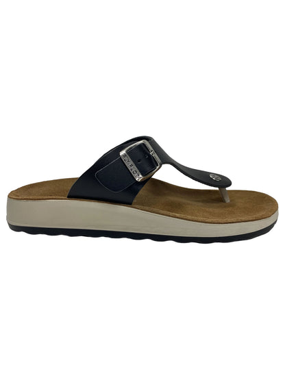 Sandali infradito Fly Flot neri da donna con fibbia regolabile