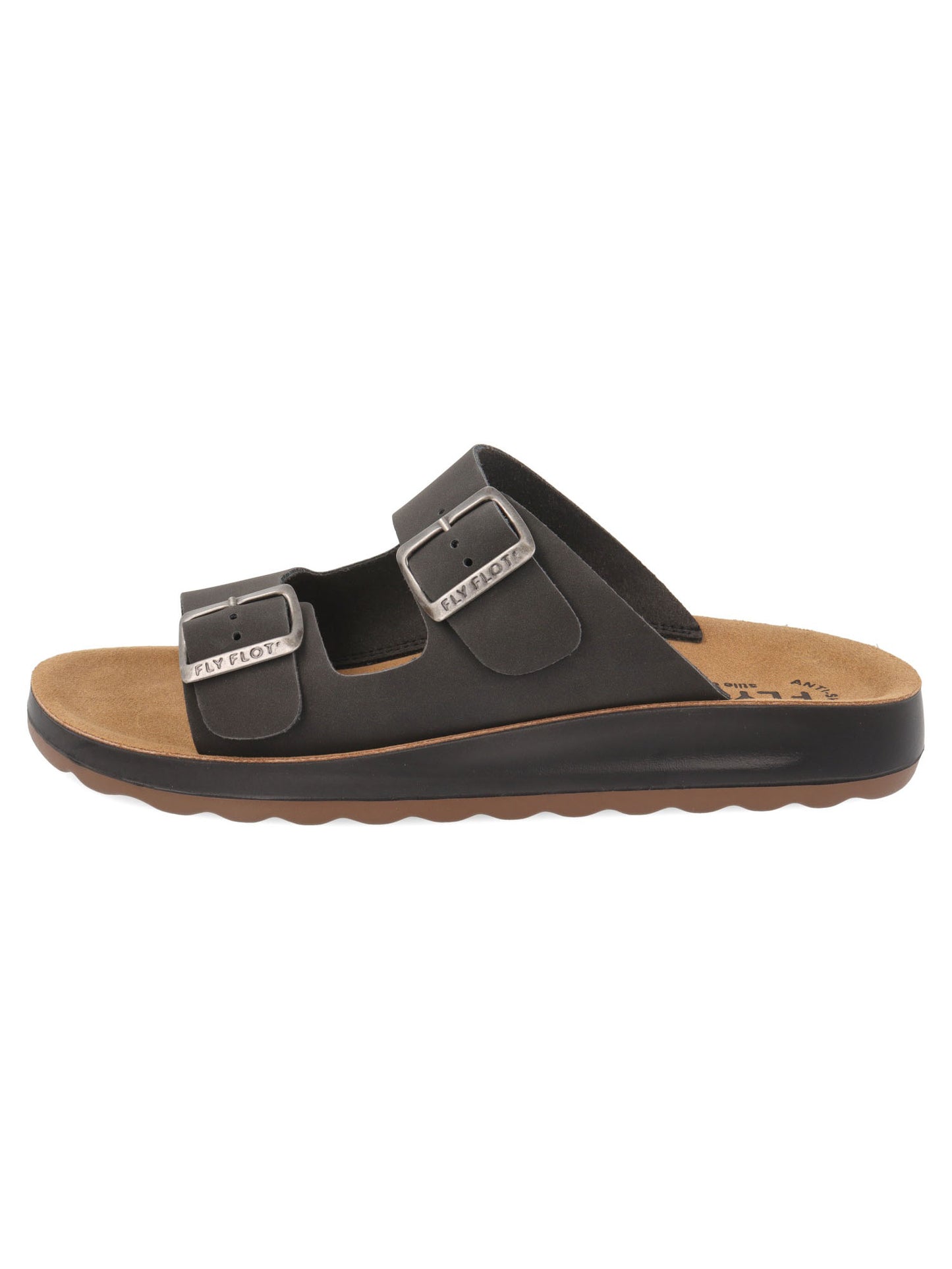 Sandali Fly Flot da uomo con fibbia regolabile in nero