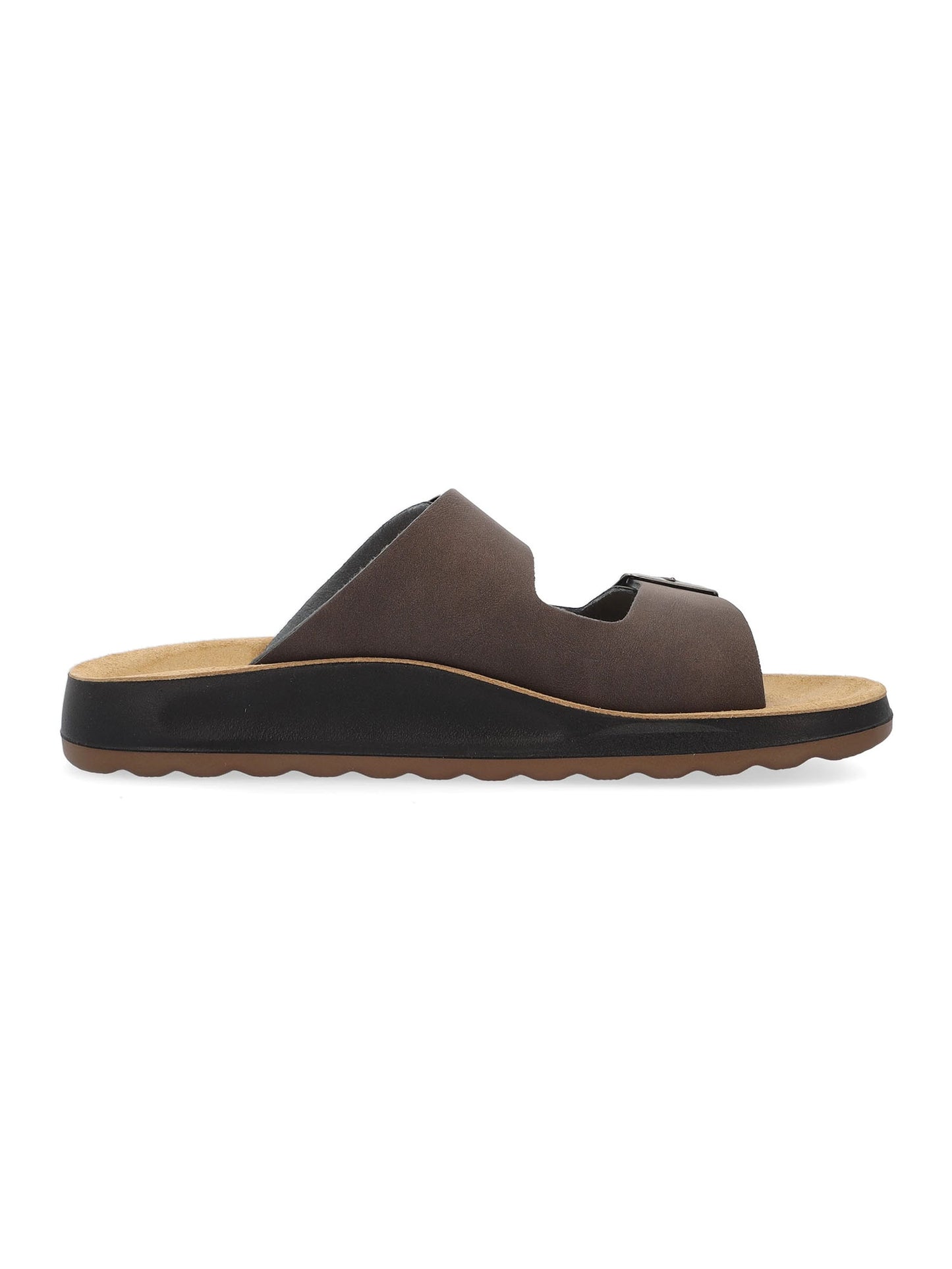 Sandali casual da uomo Fly Flot marroni con fibbia regolabile