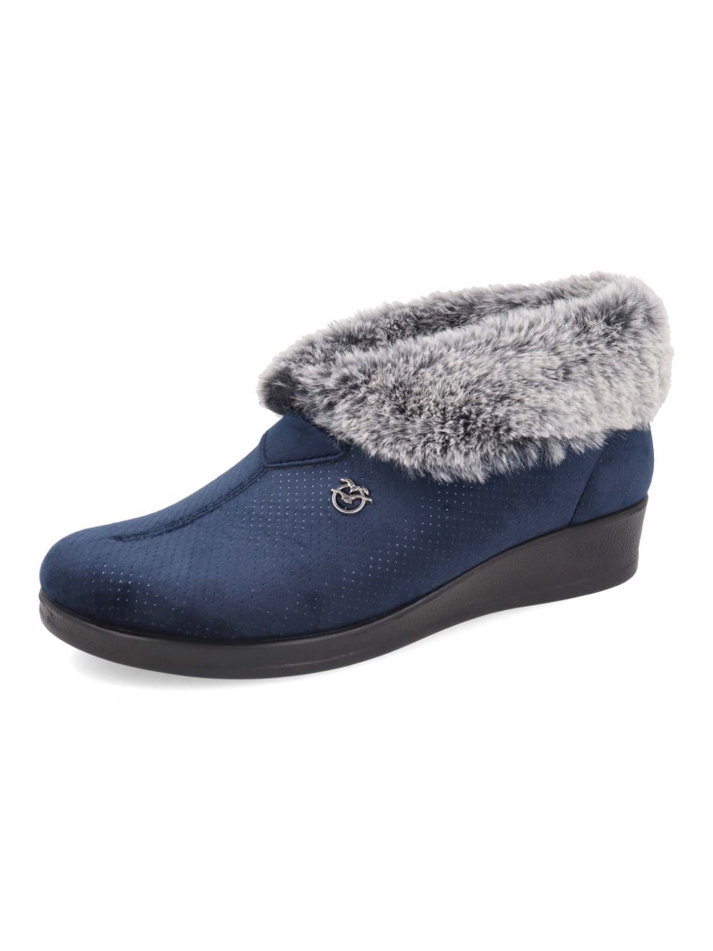 CIABATTA CHIUSA CON ECO PELLICCIA FLY FLOT DA DONNA BLU
