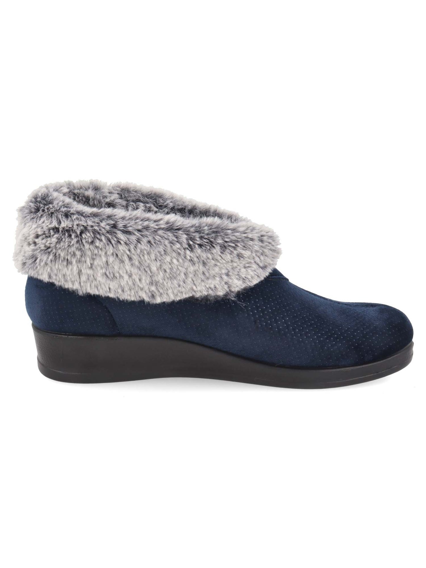 CIABATTA CHIUSA CON ECO PELLICCIA FLY FLOT DA DONNA BLU