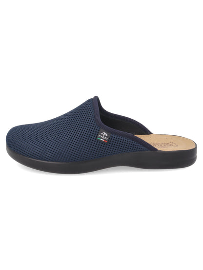 Ciabatte da uomo Fly Flot in rete elastica blu per uso quotidiano