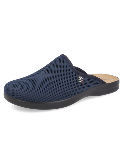Ciabatte da uomo Fly Flot in rete elastica blu per uso quotidiano