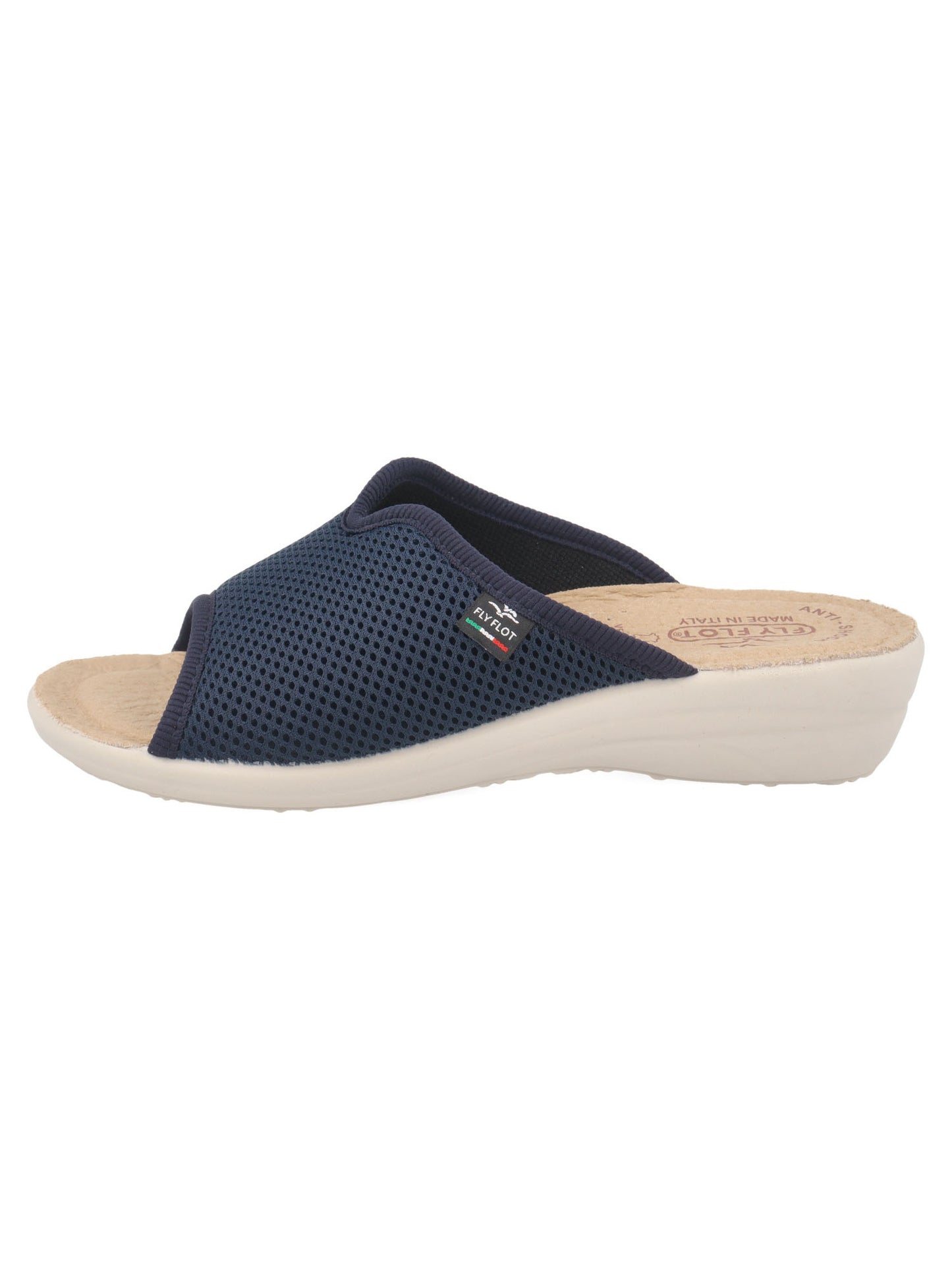 Fly Flot T4 429 FE 6001, ciabatta da donna in rete elastica blu