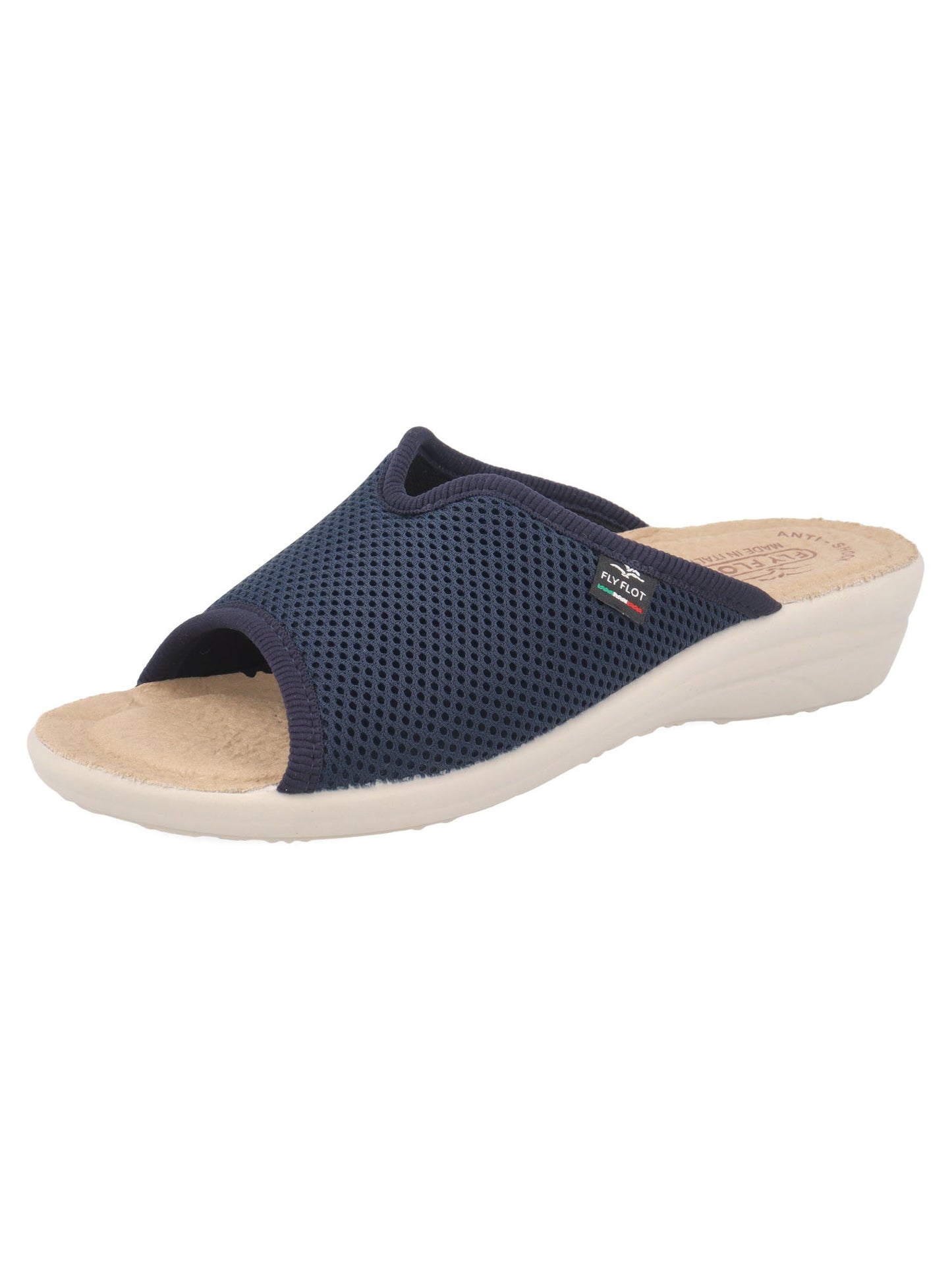 Fly Flot T4 429 FE 6001, ciabatta da donna in rete elastica blu