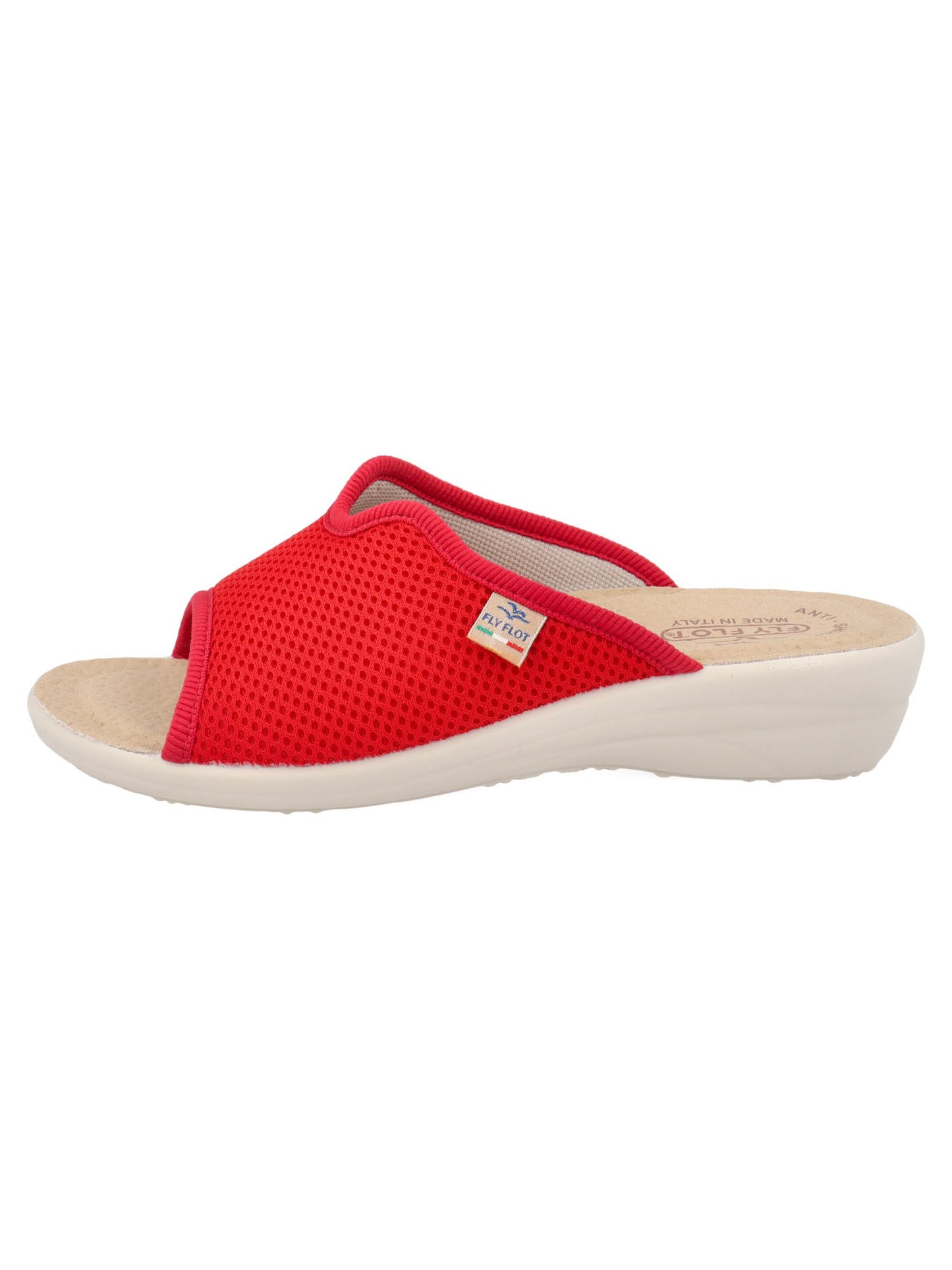 Ciabatta donna Fly Flot in rete elastica rossa, leggera e confortevole