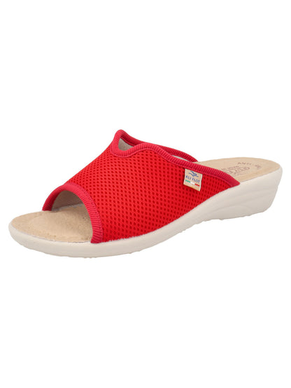 Ciabatta donna Fly Flot in rete elastica rossa, leggera e confortevole