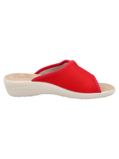 Ciabatta donna Fly Flot in rete elastica rossa, leggera e confortevole