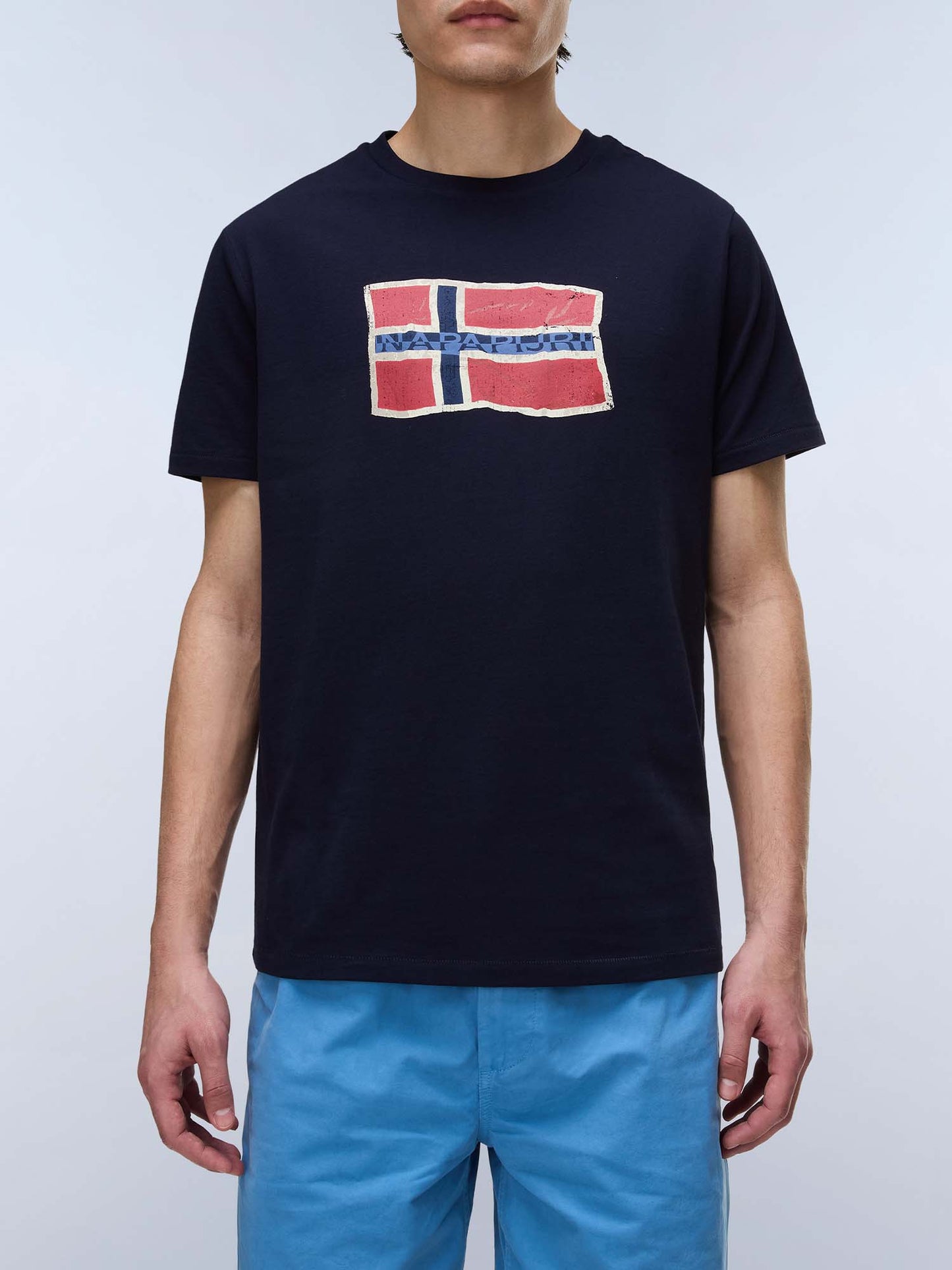 Napapijri S-Mahsa, t-shirt uomo blu in cotone