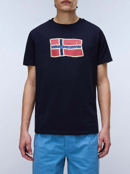 Napapijri S-Mahsa, t-shirt uomo blu in cotone