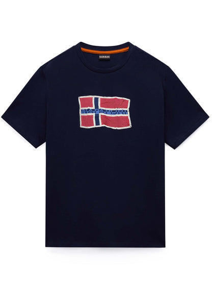 Napapijri S-Mahsa, t-shirt uomo blu in cotone