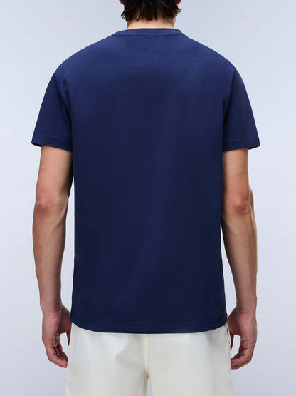 Napapijri S-Mahsa, t-shirt uomo blu a maniche corte