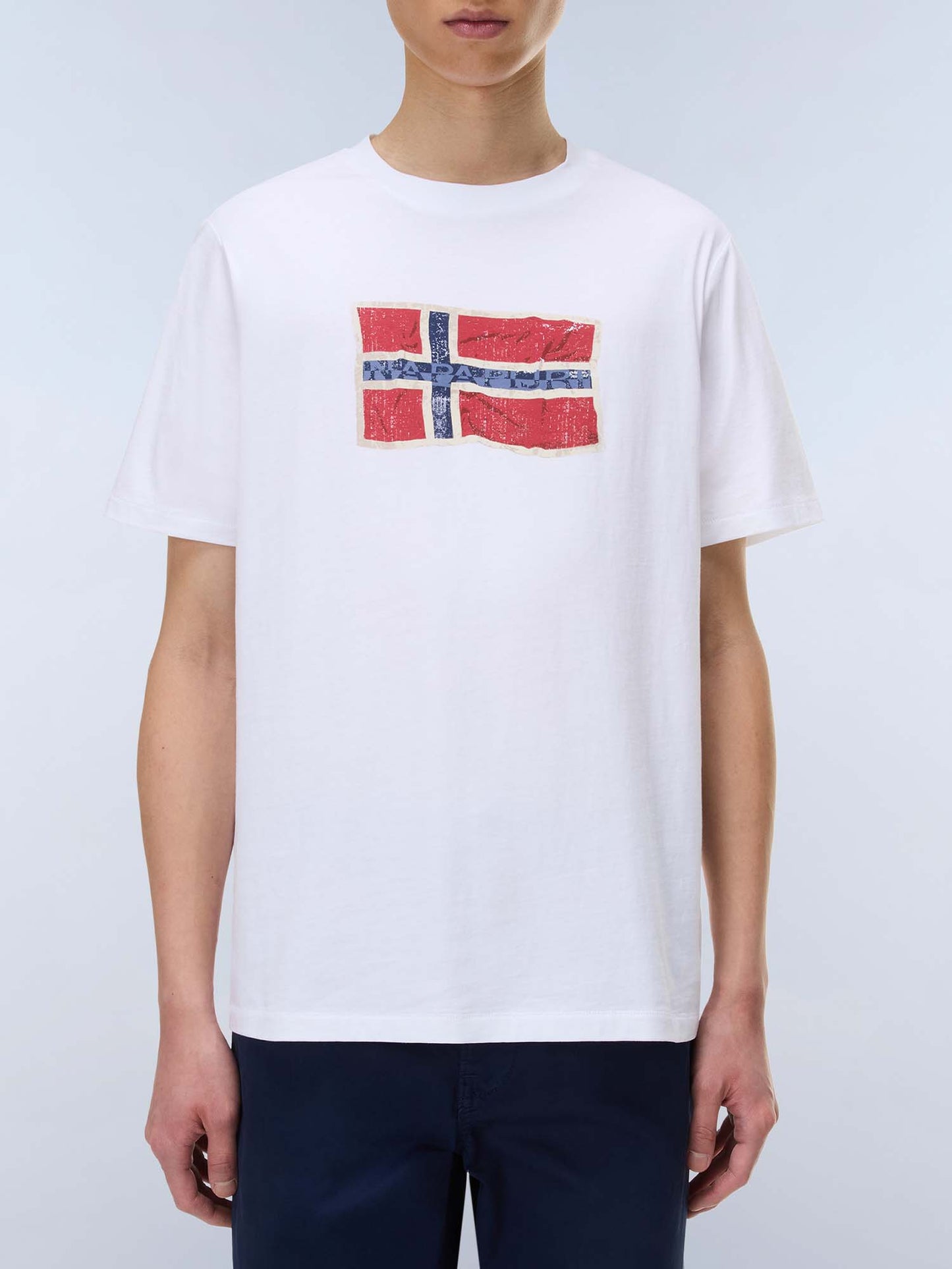 T-shirt maniche corte Napapijri S-Mahsa da uomo bianca