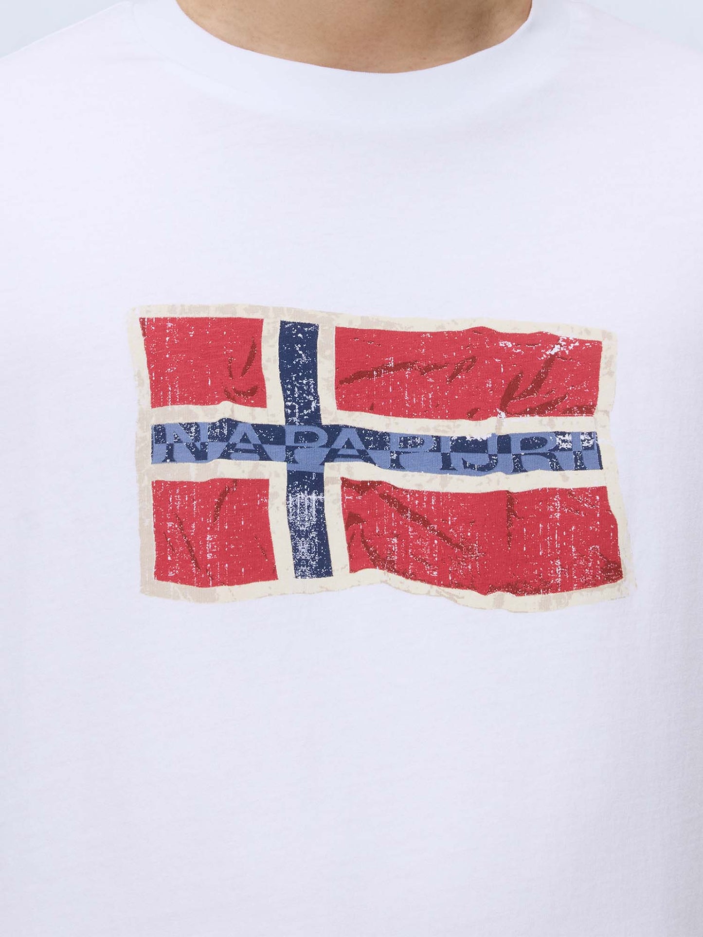 T-shirt maniche corte Napapijri S-Mahsa da uomo bianca
