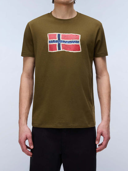 T-shirt uomo Napapijri S-Mahsa verde