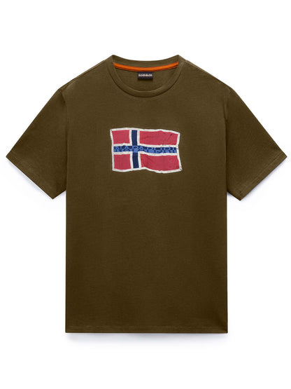 T-shirt uomo Napapijri S-Mahsa verde
